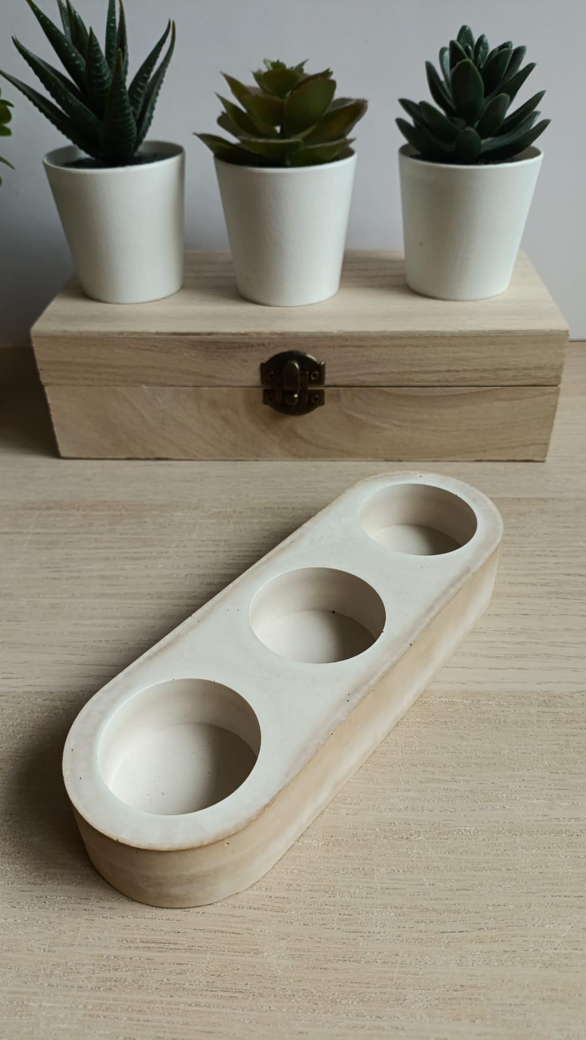 Outlet-Liquidación Candelabro 3 velas Café (CTC-1) EcoFlame
