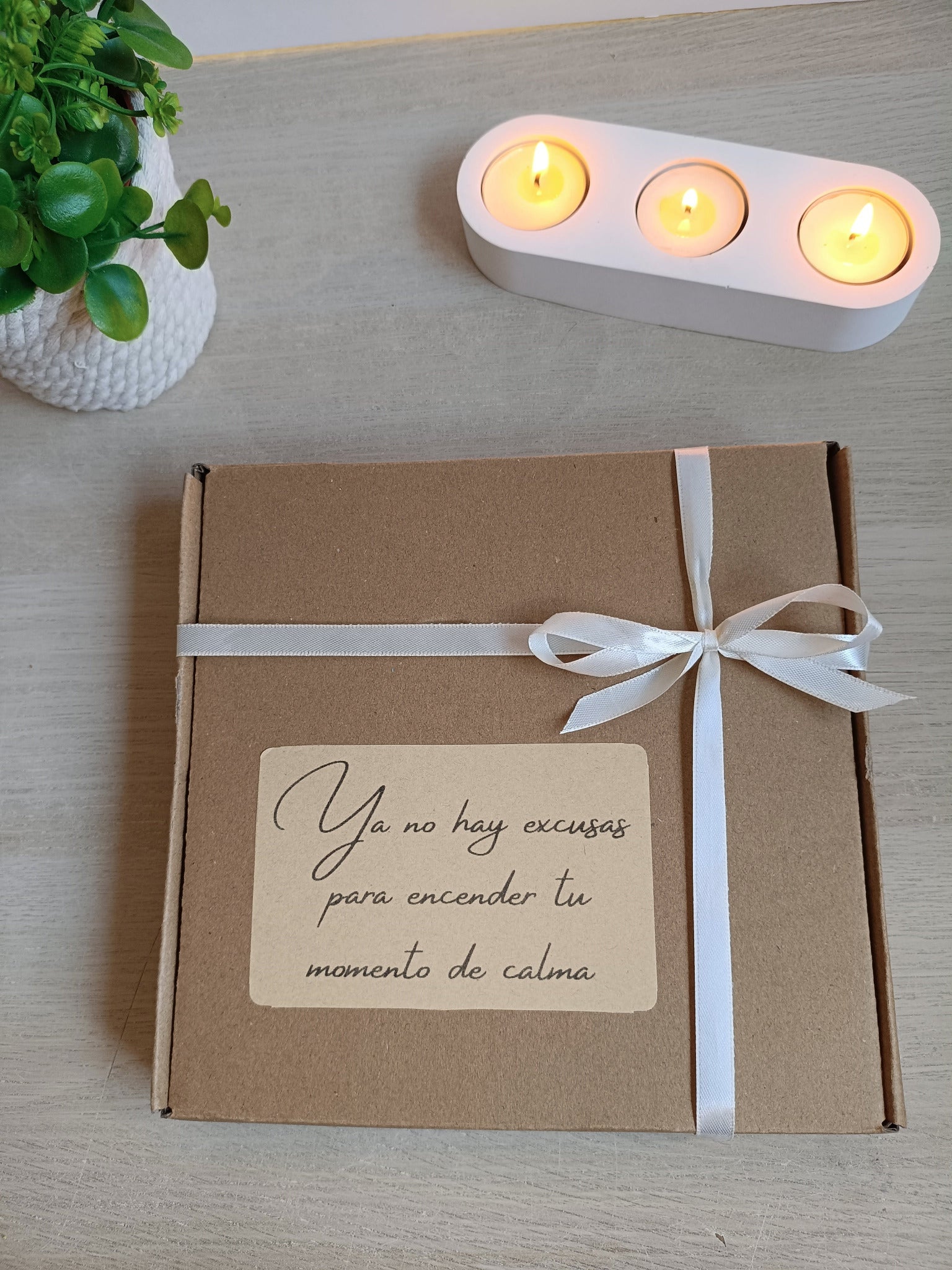 Pack regalo candelabro y velas té - EcoFlame