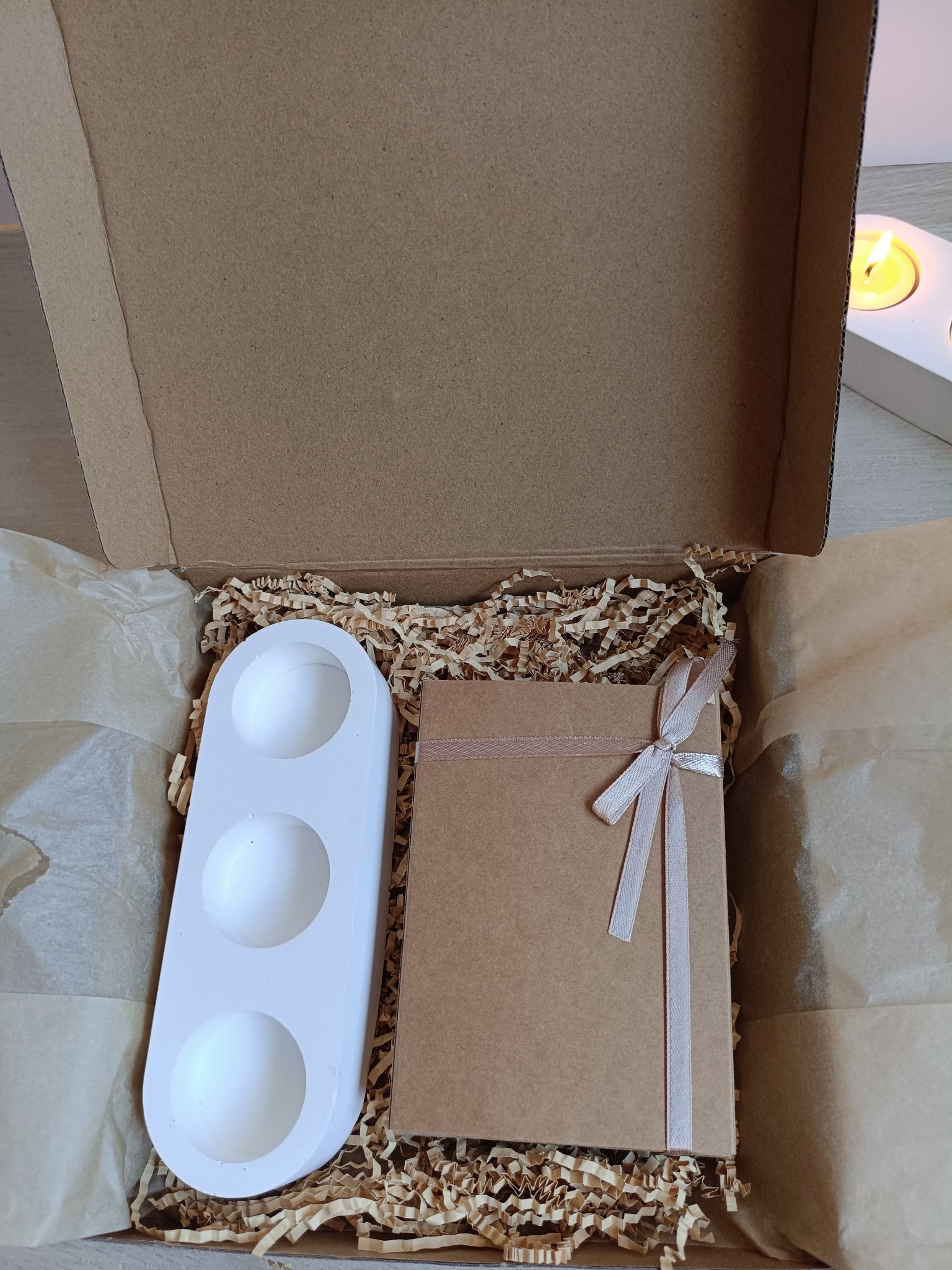 Pack regalo candelabro y velas té - EcoFlame