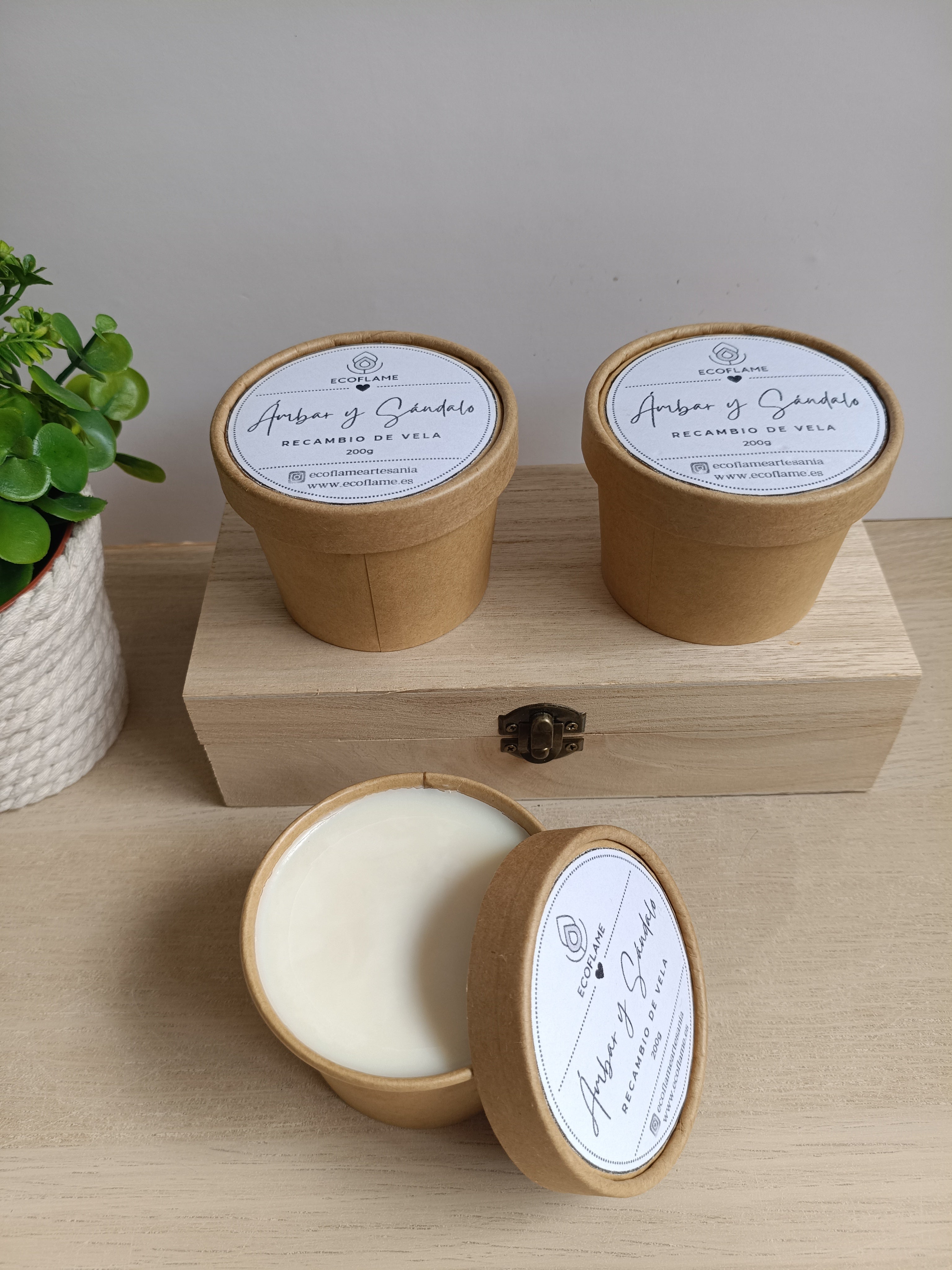 Recambio de vela de Ámbar y Sándalo